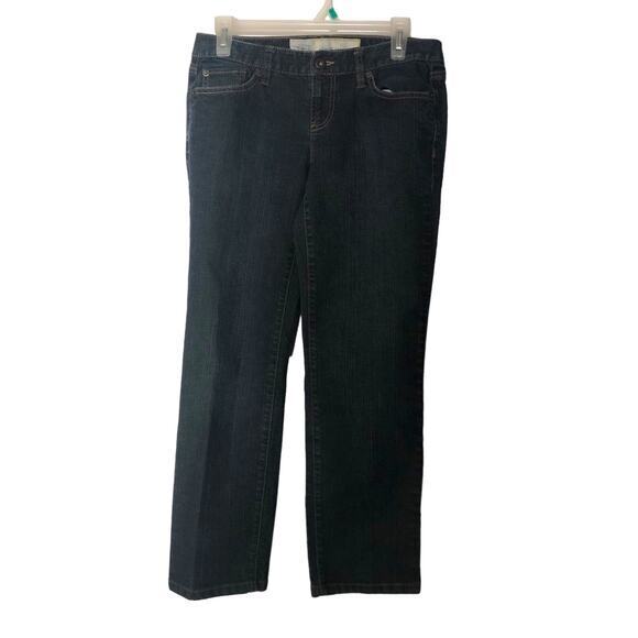 Ann Taylor Loft Womens Mid-rise Slim Straight Jeans Relaxed Fit Blue Size 4 - Picture 1 of 6
